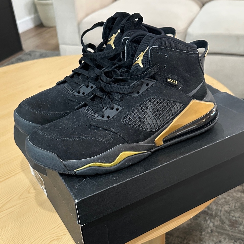 Air Jordan Black and Gold Men's Sneakers